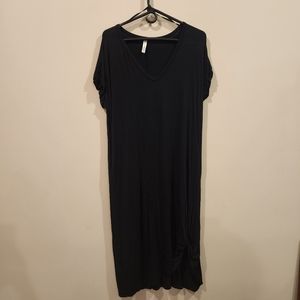 Black Knit dress , with knot on bottom